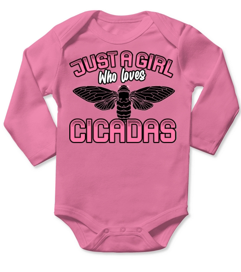 Just A Girl Who Loves Cicadas Long Sleeve Baby One-Piece