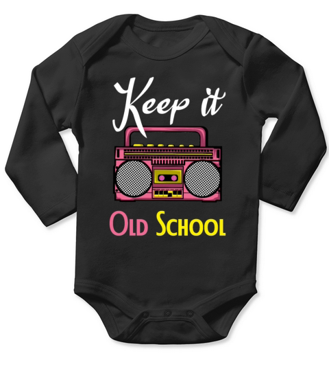 Keep it Oldschool Radio DJ Gift Long Sleeve Baby One-Piece
