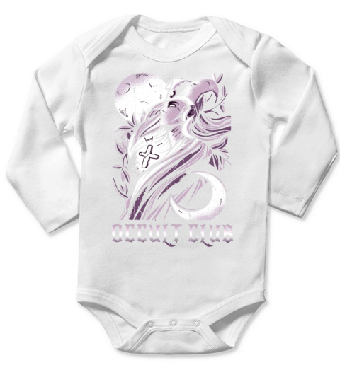 Priestess Tarot Card Occult Club Gothic Long Sleeve Baby One-Piece