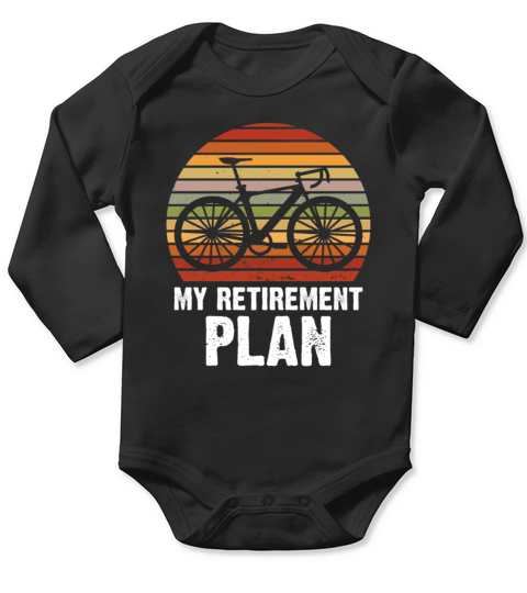 Vintage Retirement Biking Bicycle Rider Long Sleeve Baby One-Piece