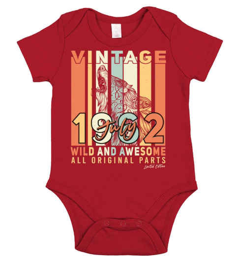 1962 July 60th Birthday Short Sleeve Baby One-Piece
