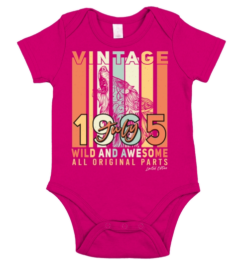 1965 July Vintage Short Sleeve Baby One-Piece