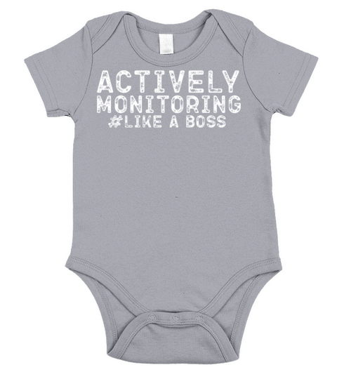 ACTIVELY MONITORING LIKE A BOSS Short Sleeve Baby One-Piece