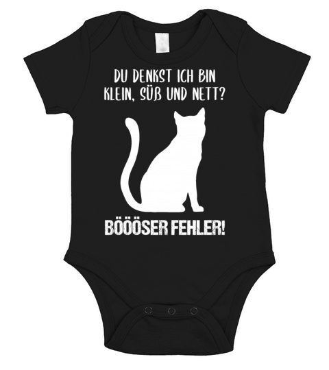 Cat Small Sweet Nice Bad Mistake Quote Gift Short Sleeve Baby One-Piece