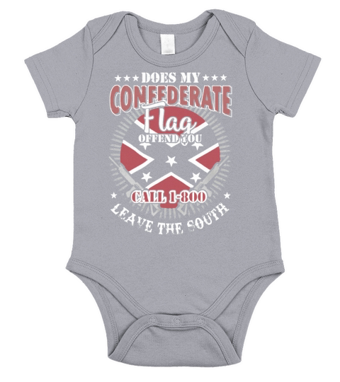 CONFEDERATE FLAG Short Sleeve Baby One-Piece