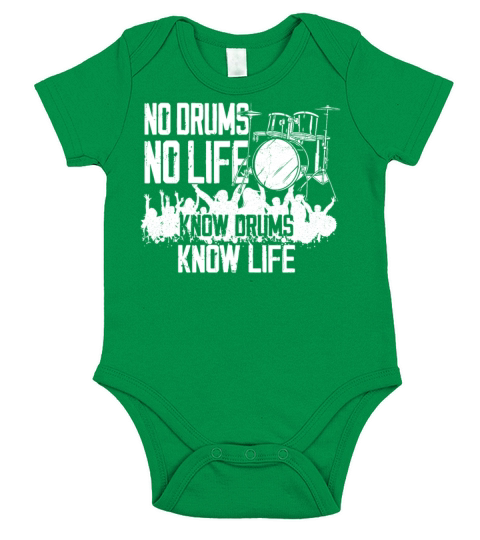 Drummer Drum Set Vintage No Drums Short Sleeve Baby One-Piece