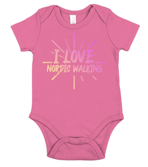 I love Nordic Walking Short Sleeve Baby One-Piece