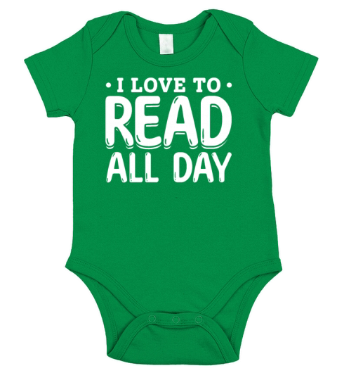 I Love To Read All Day Book Lover Book Reading Short Sleeve Baby One-Piece