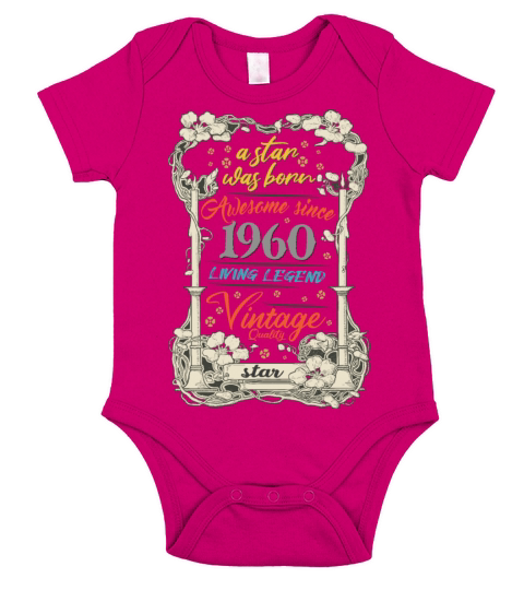 Idea for a gift to those who were born in 1960 Short Sleeve Baby One-Piece