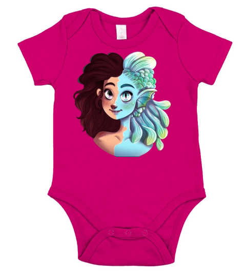 Mermaid Short Sleeve Baby One-Piece