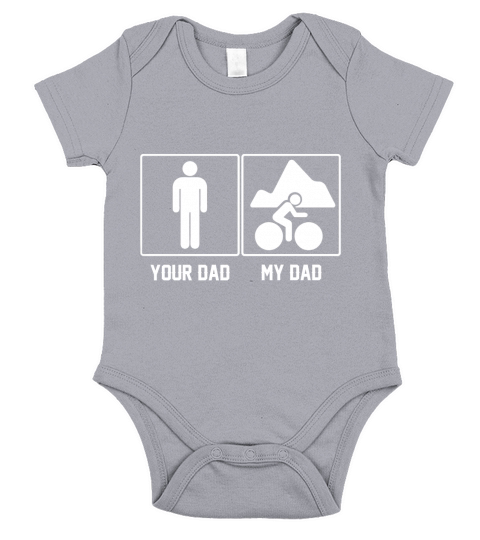 Noel Your Dad My Dad Mountain Biking Father Day Tshirt Short Sleeve Baby One-Piece