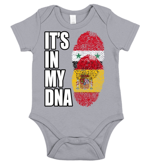 Syrian And Spaniard Vintage Heritage DNA Flag Short Sleeve Baby One-Piece