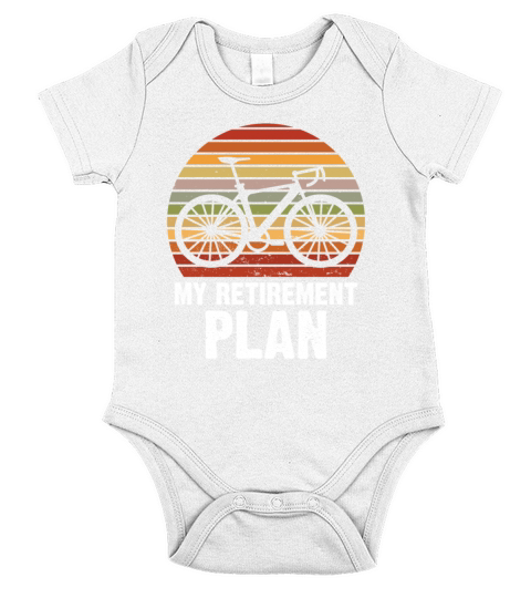 Vintage Retirement Biking Bicycle Rider Short Sleeve Baby One-Piece