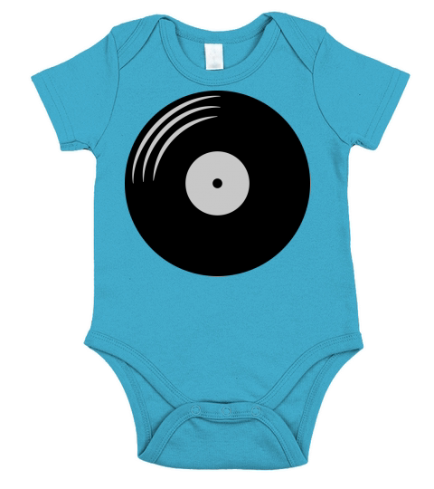 Vinyl record round Short Sleeve Baby One-Piece