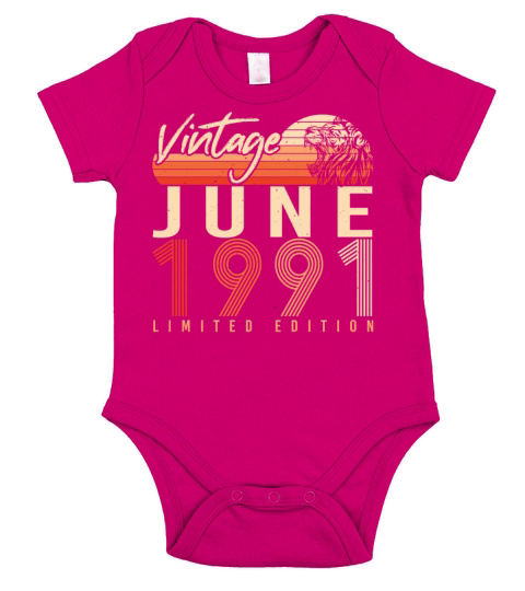 Year Of Construction 1991 In June Short Sleeve Baby One-Piece