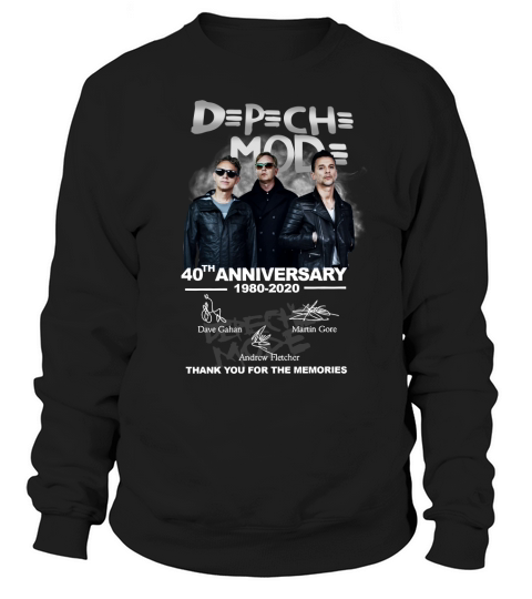 40th Anniversary Of Depeche Mode All Signature Thank For The Memories T-Shirt Sweatshirt Unisex