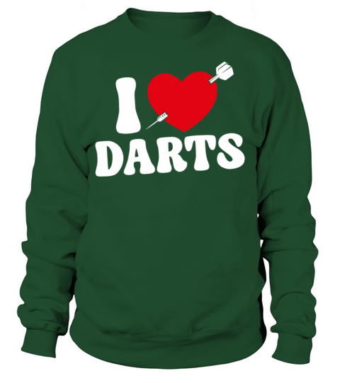 Darts Heart Vintage I Love Darts Sweatshirt Unisex
