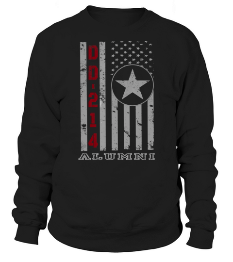 DD-214 Alumni American Flag Vintage Veteran T-Shirt Sweatshirt Unisex