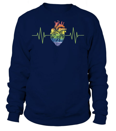 LGBT Anatomical Heart Rainbow Gay Lesbian Sweatshirt Unisex