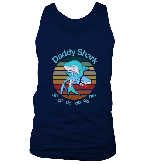 Daddy Shark Do Do Do Me Shark Eat Octopus Vintage Tank Top Unisex