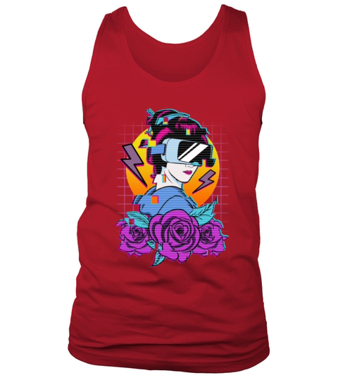 Kawaii Geisha Gamer Girl Vr Japanese Aesthetic Tank Top Unisex