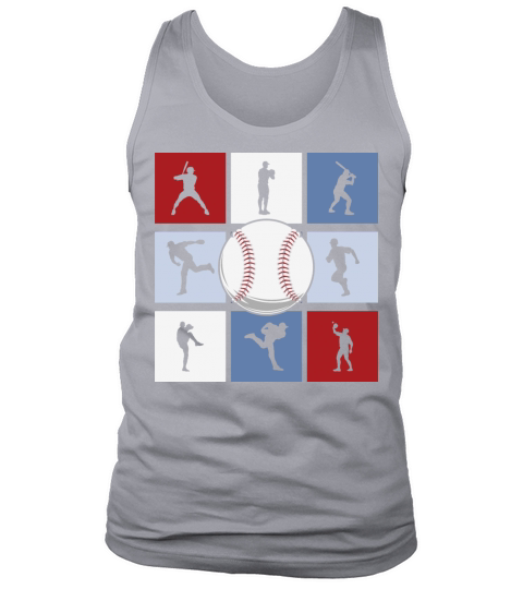 Retro Vintage Baseball Player Lover Sillhoute Tank Top Unisex