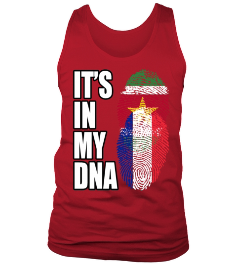 Surinamese And French Vintage Heritage DNA Flag Tank Top Unisex