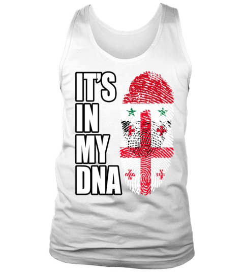 Syrian And Georgian Vintage Heritage DNA Flag Tank Top Unisex