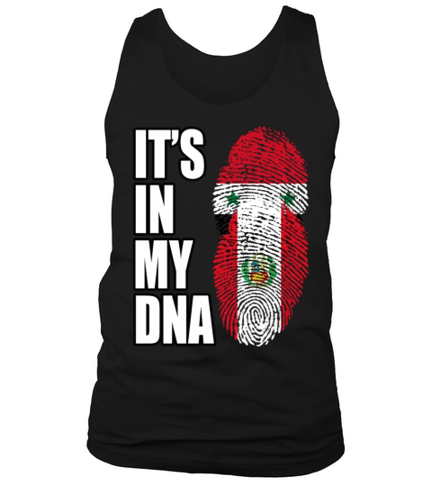 Syrian And Peruvian Vintage Heritage DNA Flag Tank Top Unisex