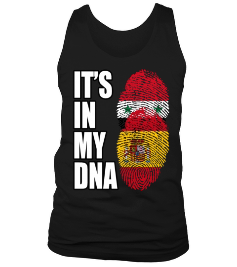 Syrian And Spaniard Vintage Heritage DNA Flag Tank Top Unisex
