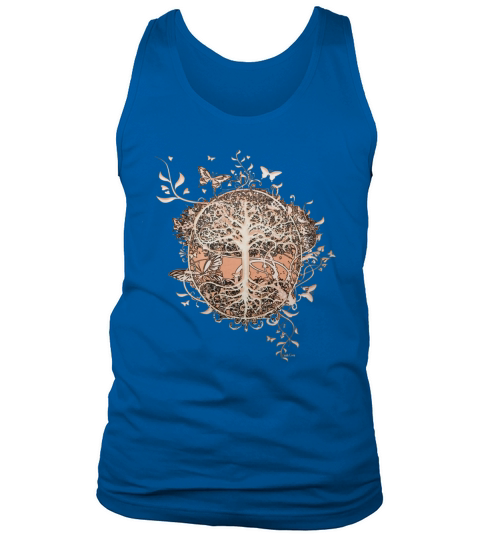 Tree of Life with Butterflies T-Shirt Tank Top Unisex