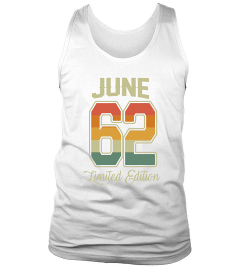 Vintage 60th Birthday June 1962 Sports Gift Tank Top Unisex