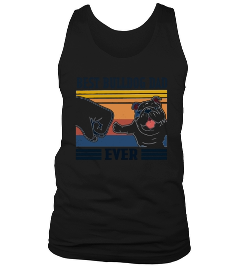 Vintage Best Bulldog Dad Ever Tank Top Unisex