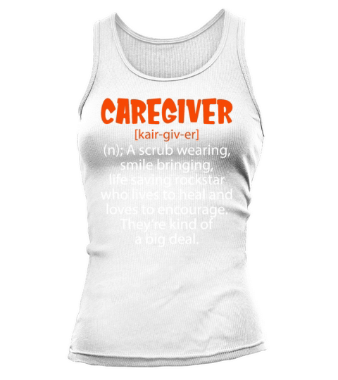 Caregiver Scrub Wearing Smile Bringing Life Saving Tank top Woman