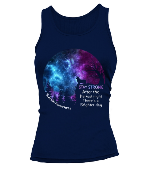 Corgi Suicide Awareness Stay Strong Darkest Night Tank top Woman