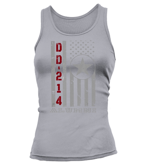 DD-214 Alumni American Flag Vintage Veteran T-Shirt Tank top Woman