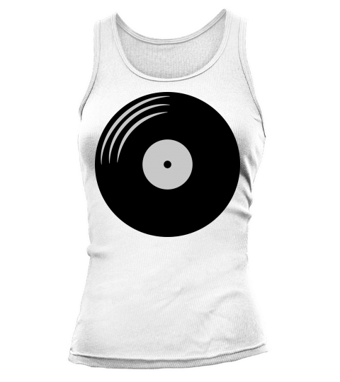 Vinyl record round Tank top Woman
