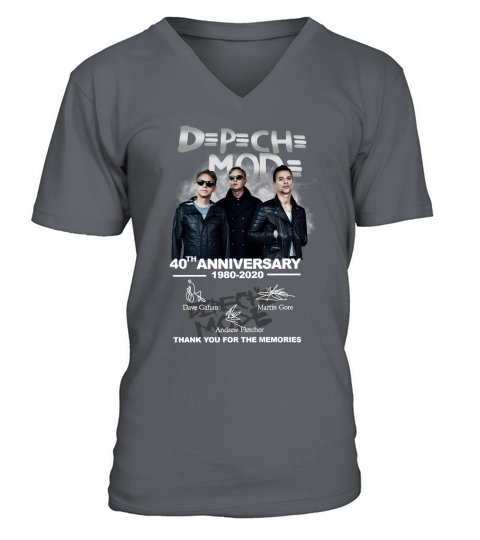 40th Anniversary Of Depeche Mode All Signature Thank For The Memories T-Shirt V-Neck T-shirt