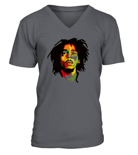 Bob Marley Be Happy V-Neck T-shirt