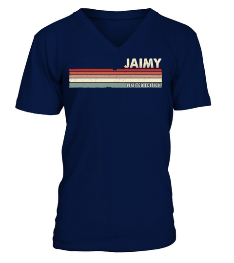Jaimy Funny Retro Vintage Name surname 80s 90s V-Neck T-shirt