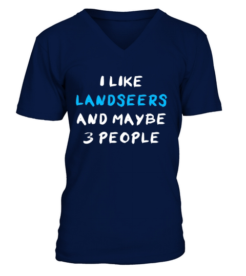 Landseer Funny V-Neck T-shirt