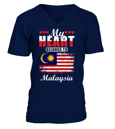 My Heart Belongs to Malaysia V-Neck T-shirt