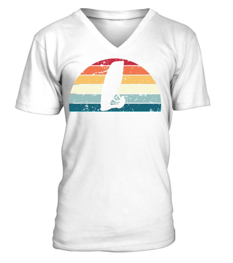 Retro Windsurfing Sunset Vintage surfing Sunrise V-Neck T-shirt