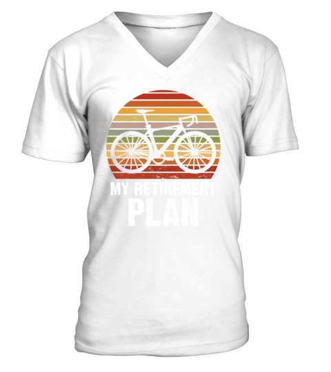 Vintage Retirement Biking Bicycle Rider V-Neck T-shirt