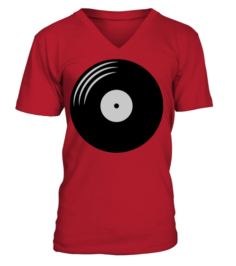 Vinyl record round V-Neck T-shirt