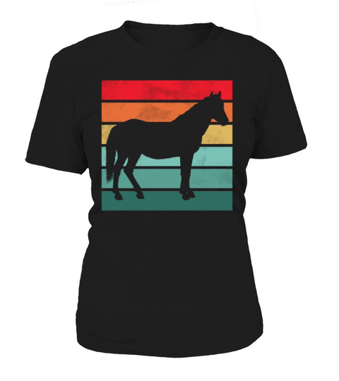 Girls Horse Riding Shirt Vintage Retro Women's T-Shirt