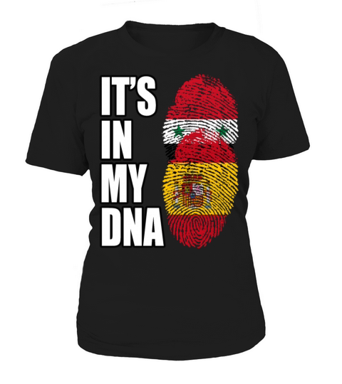 Syrian And Spaniard Vintage Heritage DNA Flag Women's T-Shirt