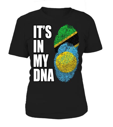 Tanzanian And Palauan Vintage Heritage DNA Flag Women's T-Shirt