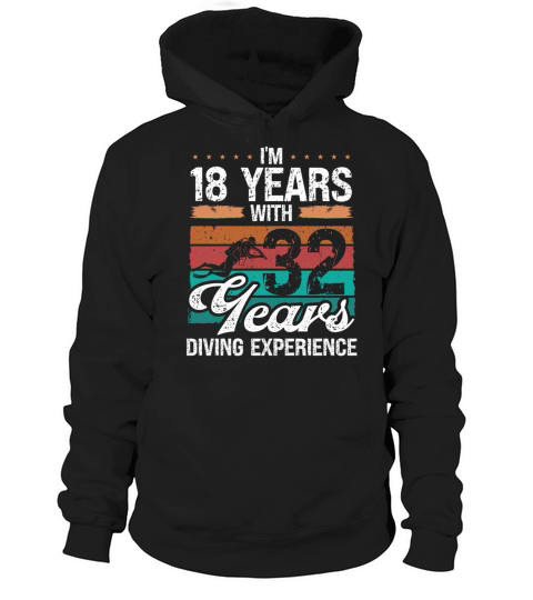 50 Year Old Scuba Diver 32 Years 50th Birthday Hoodie Unisex