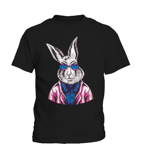 Bisexual Bi Pride Flag Rabbit Kids T-Shirt